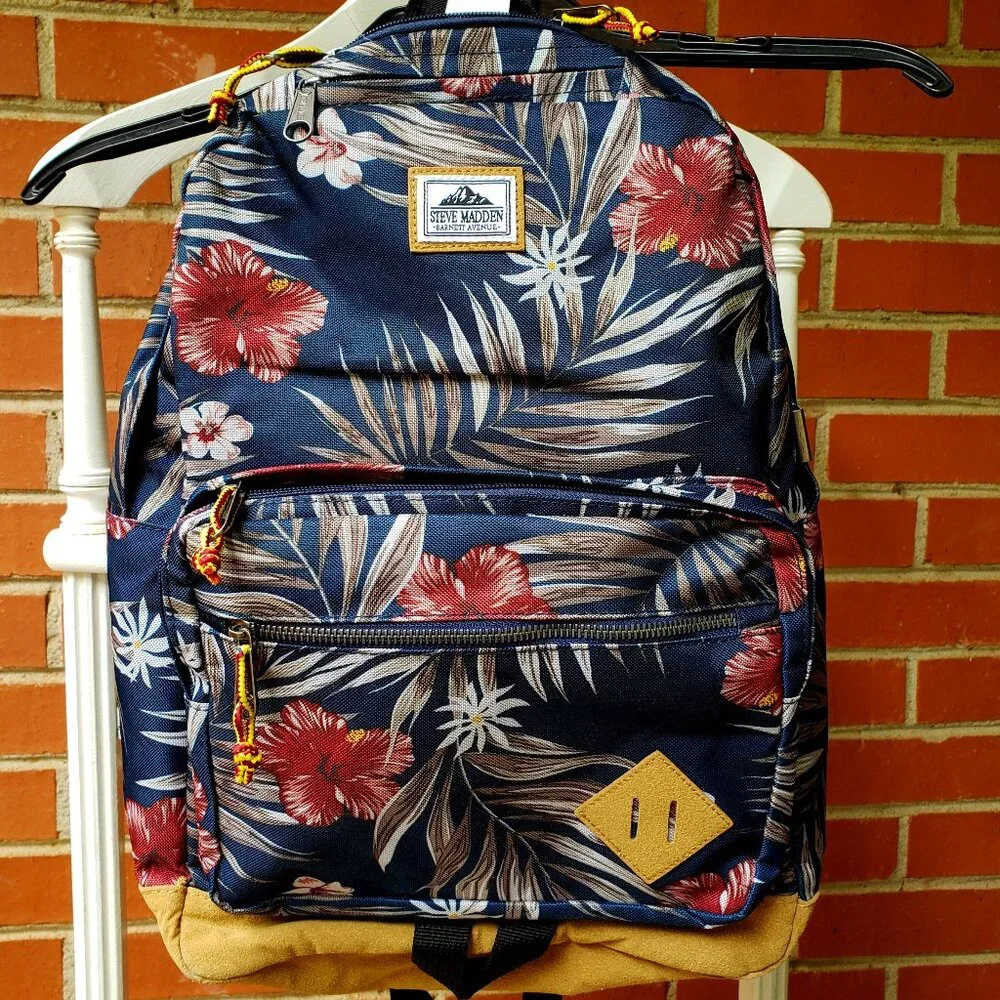 BNWT Steve Madden Barnette Avenue Men's Tropical Dome in blue / red (OS)